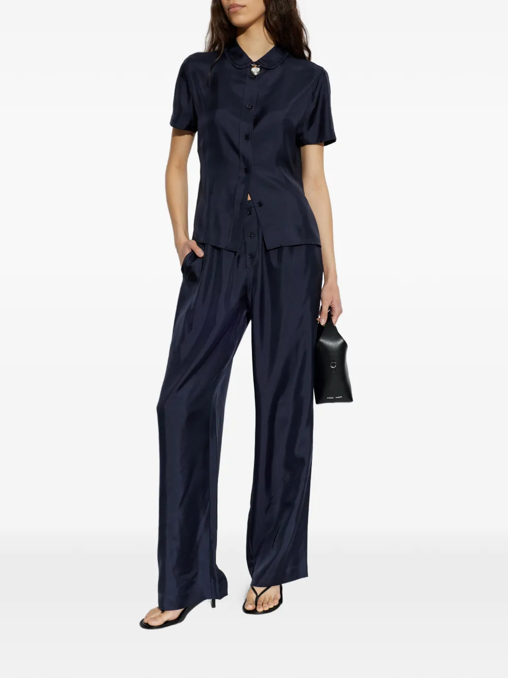  Róhe Silk Shirt - Blue 