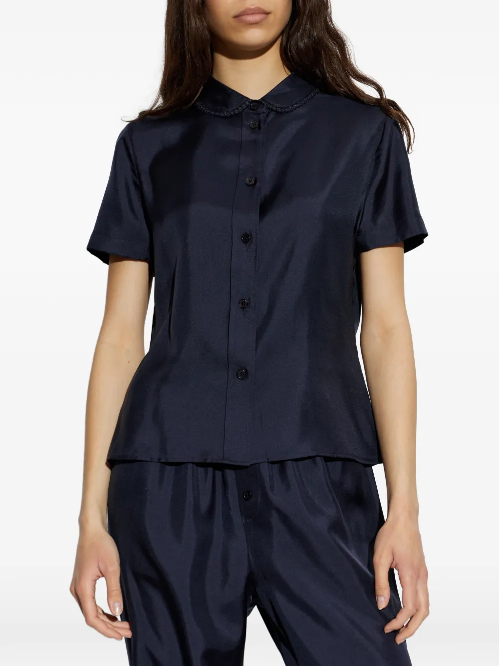  Róhe Silk Shirt - Blue 