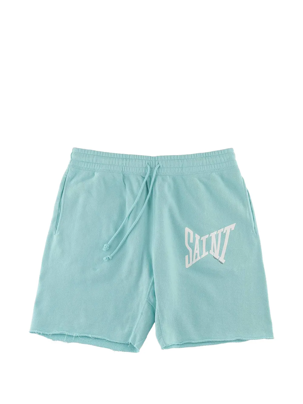SAINT MXXXXXX drawstring raw-hem shorts - Blu