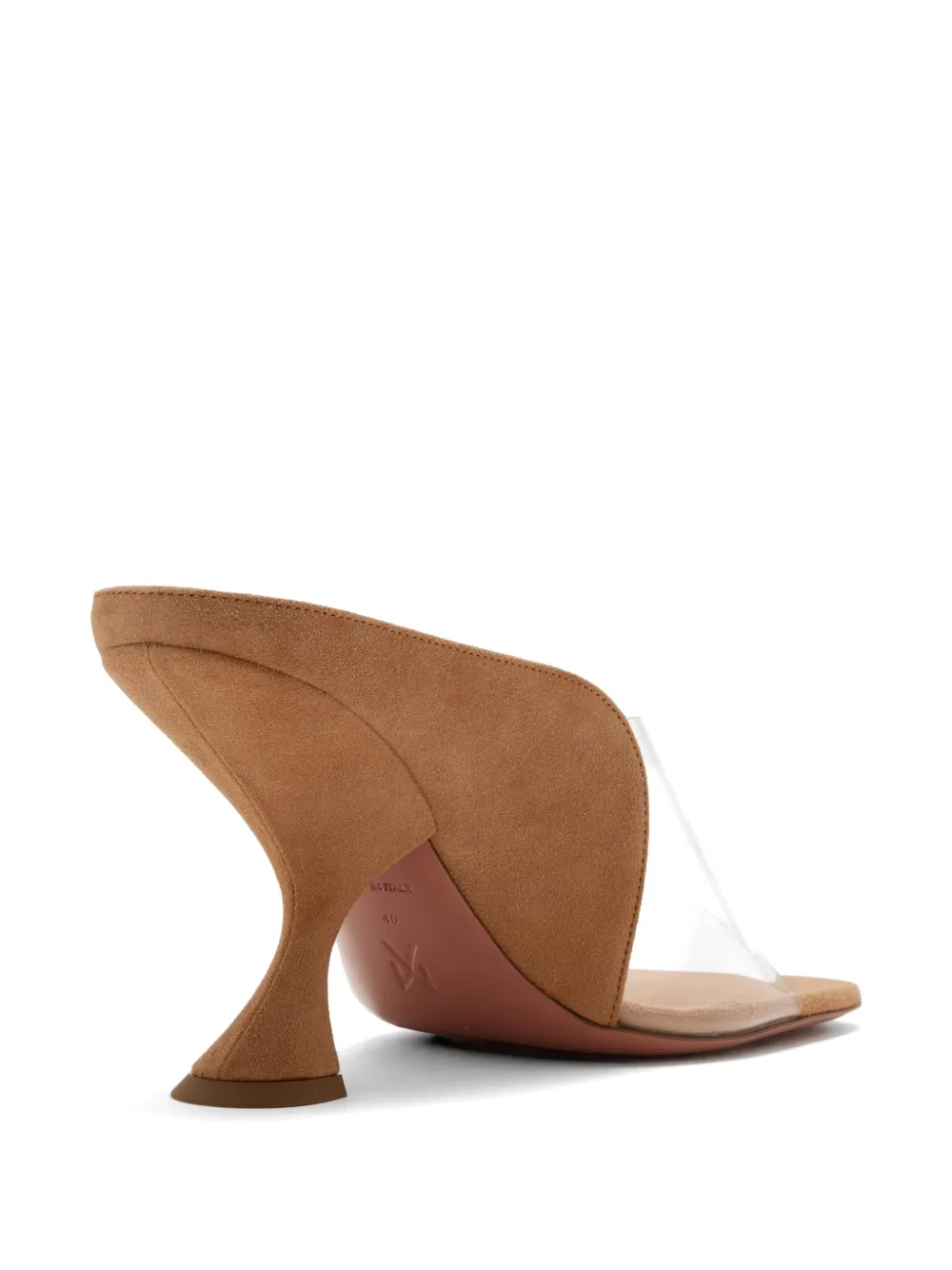 Amina Muaddi Mackenzie muiltjes met hak Wit