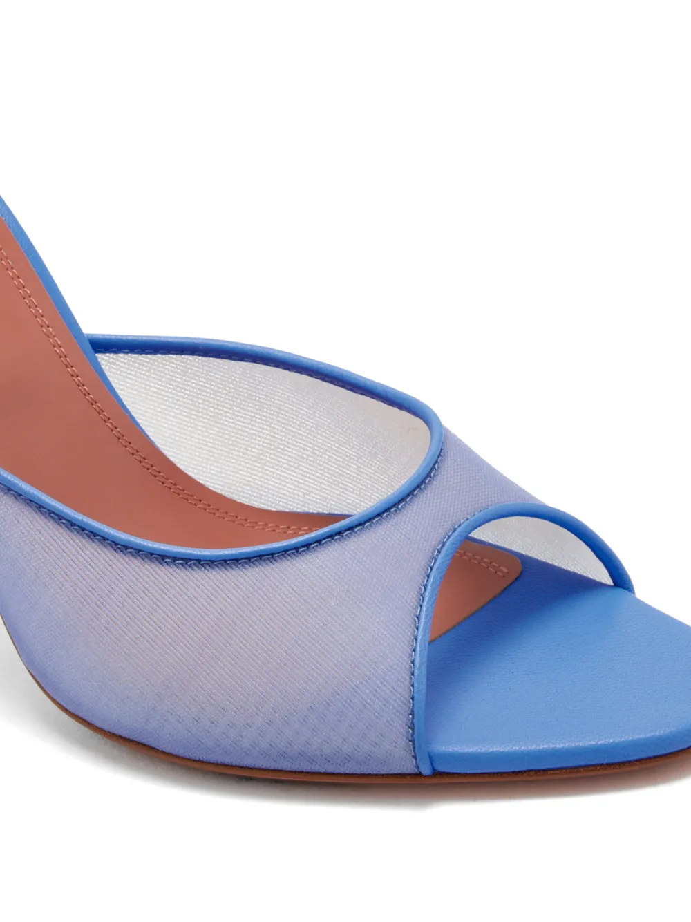 Amina Muaddi 95 mm Alexa muiltjes met hak Wit