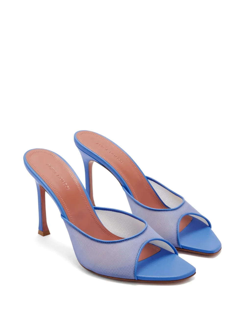 Amina Muaddi 95 mm Alexa muiltjes met hak Wit