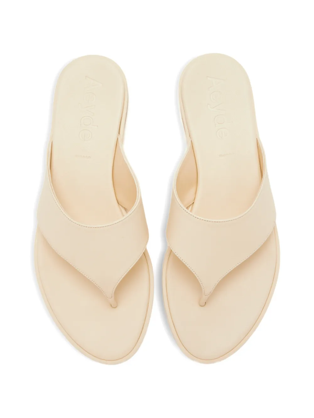 Aeyde leather sandals Beige