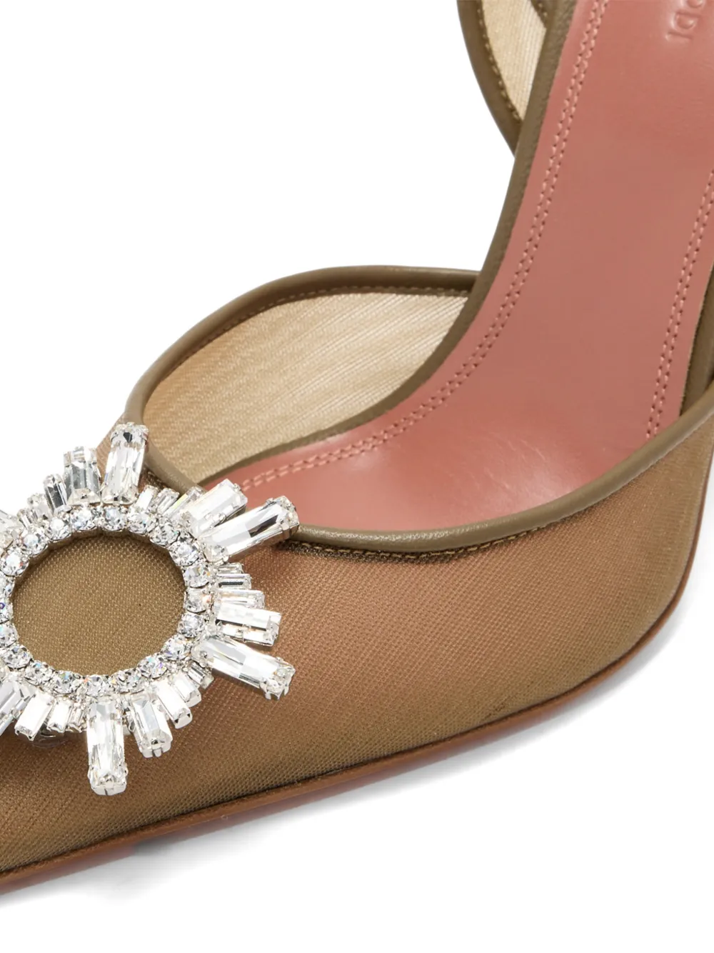 Amina Muaddi 70 mm Begum pumps Groen