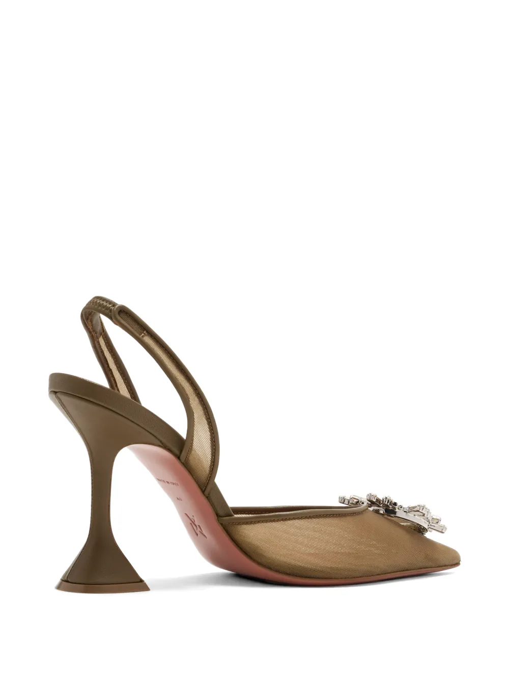 Amina Muaddi 70 mm Begum pumps Groen