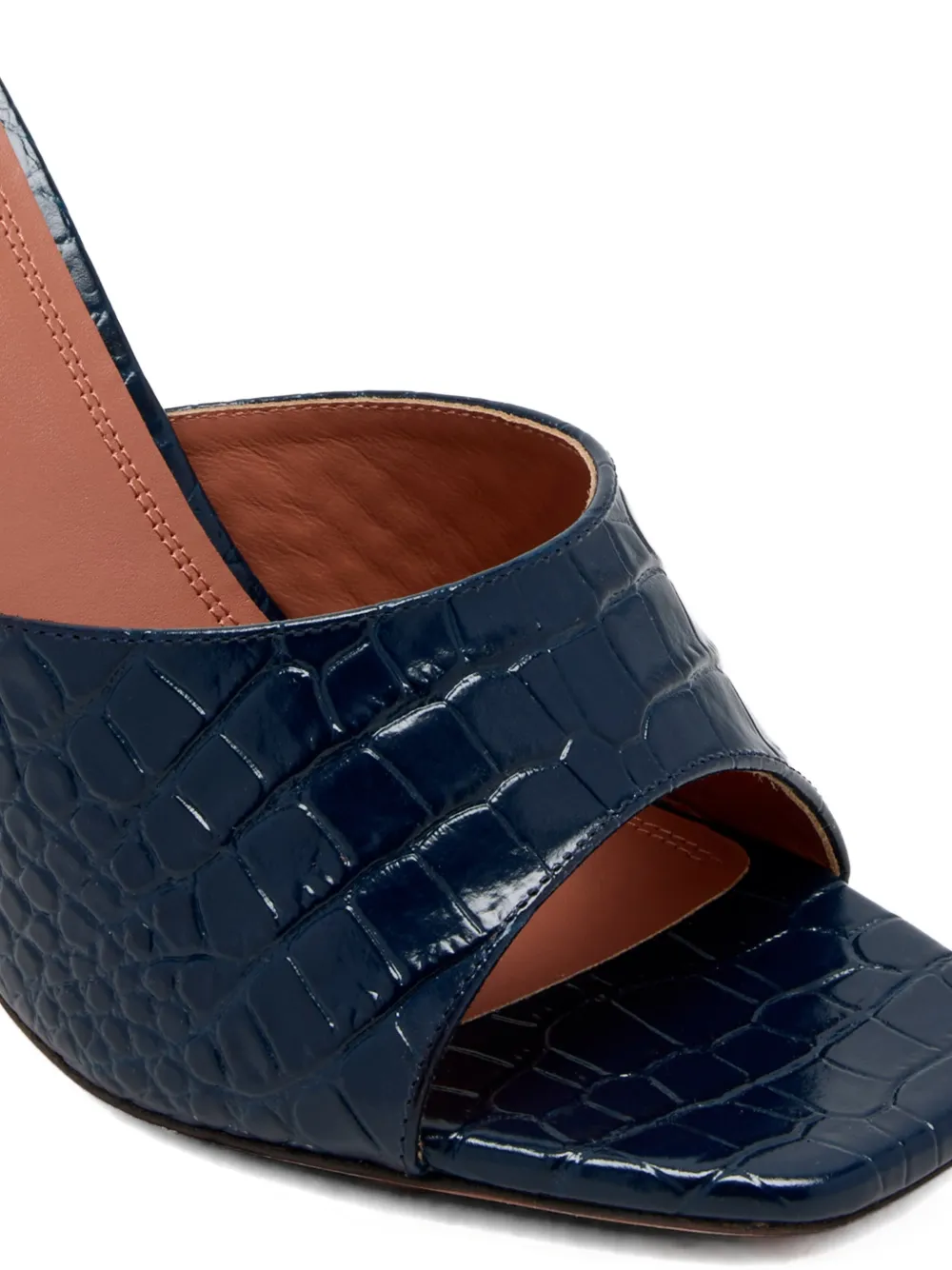 Amina Muaddi 95 mm Lupita muiltjes met hak Blauw