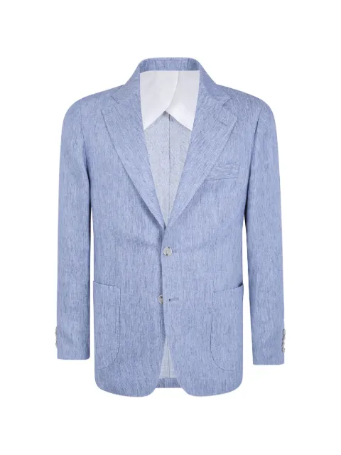 Barba single-breasted linen blazer