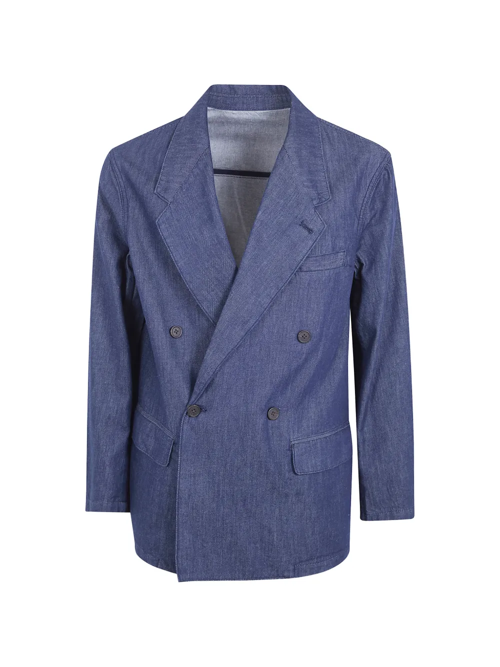 Emporio Armani double-breasted denim blazer - Blue