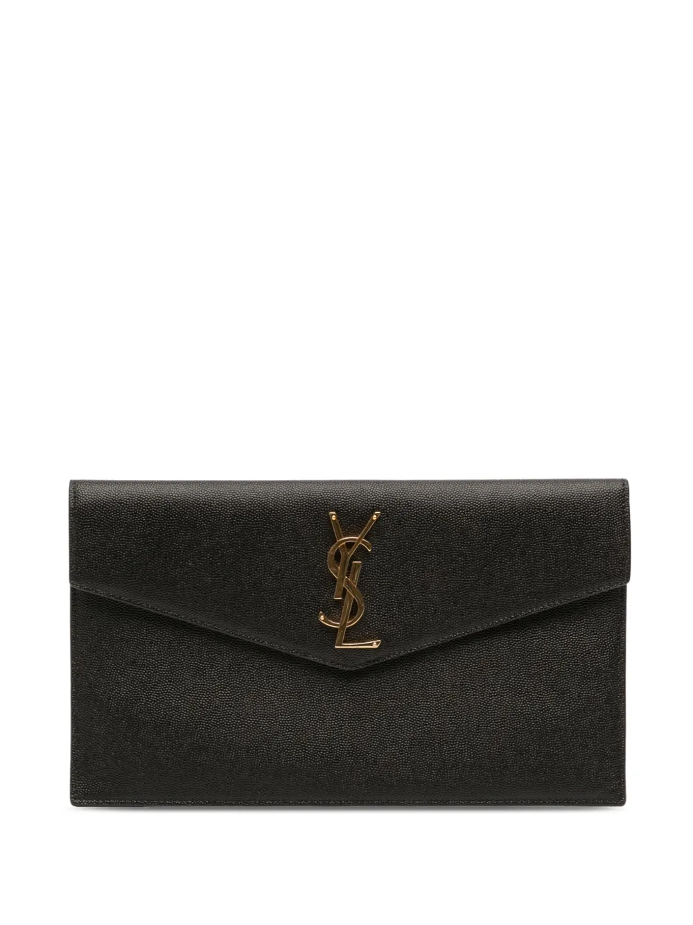 Saint Laurent Pre-Owned 2010-2025 Grain de Poudre Uptown Pouch clutch bag - Nero
