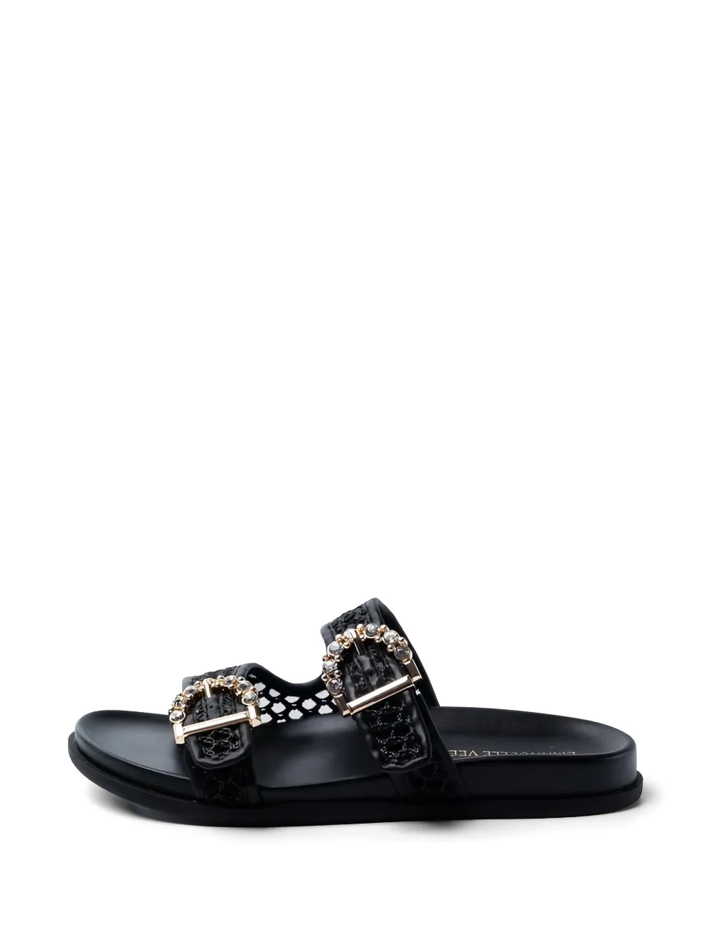 EMANUELLE VEE crystal-embellished sandals Zwart