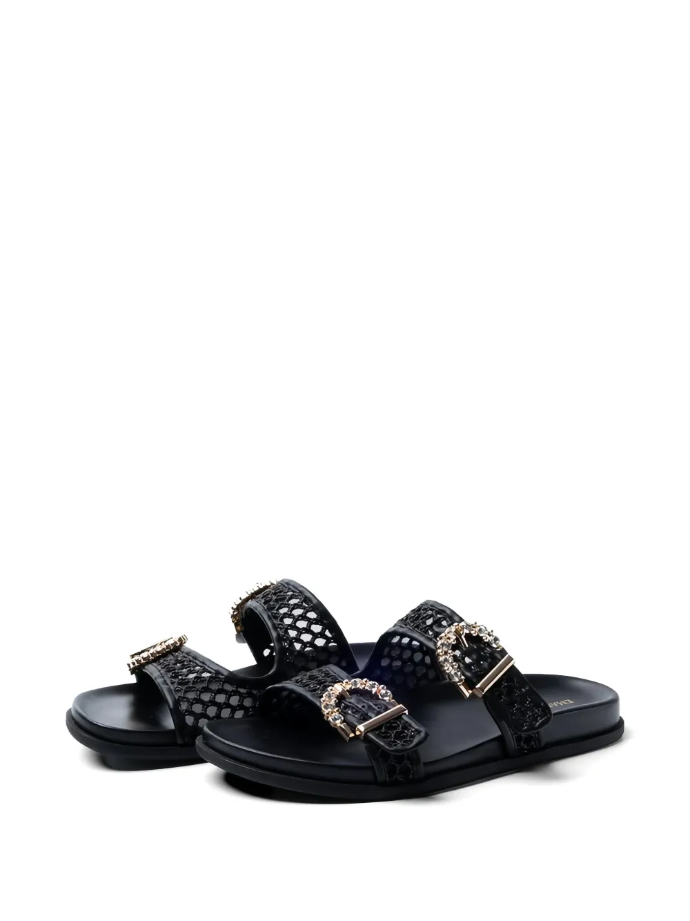 EMANUELLE VEE crystal-embellished sandals Zwart