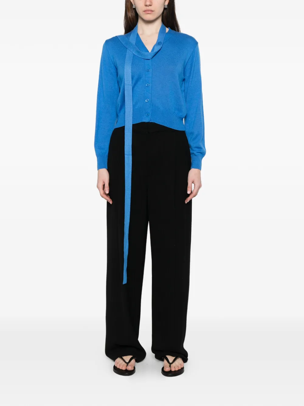  La Piscine Buttoned Cardigan - Blue 