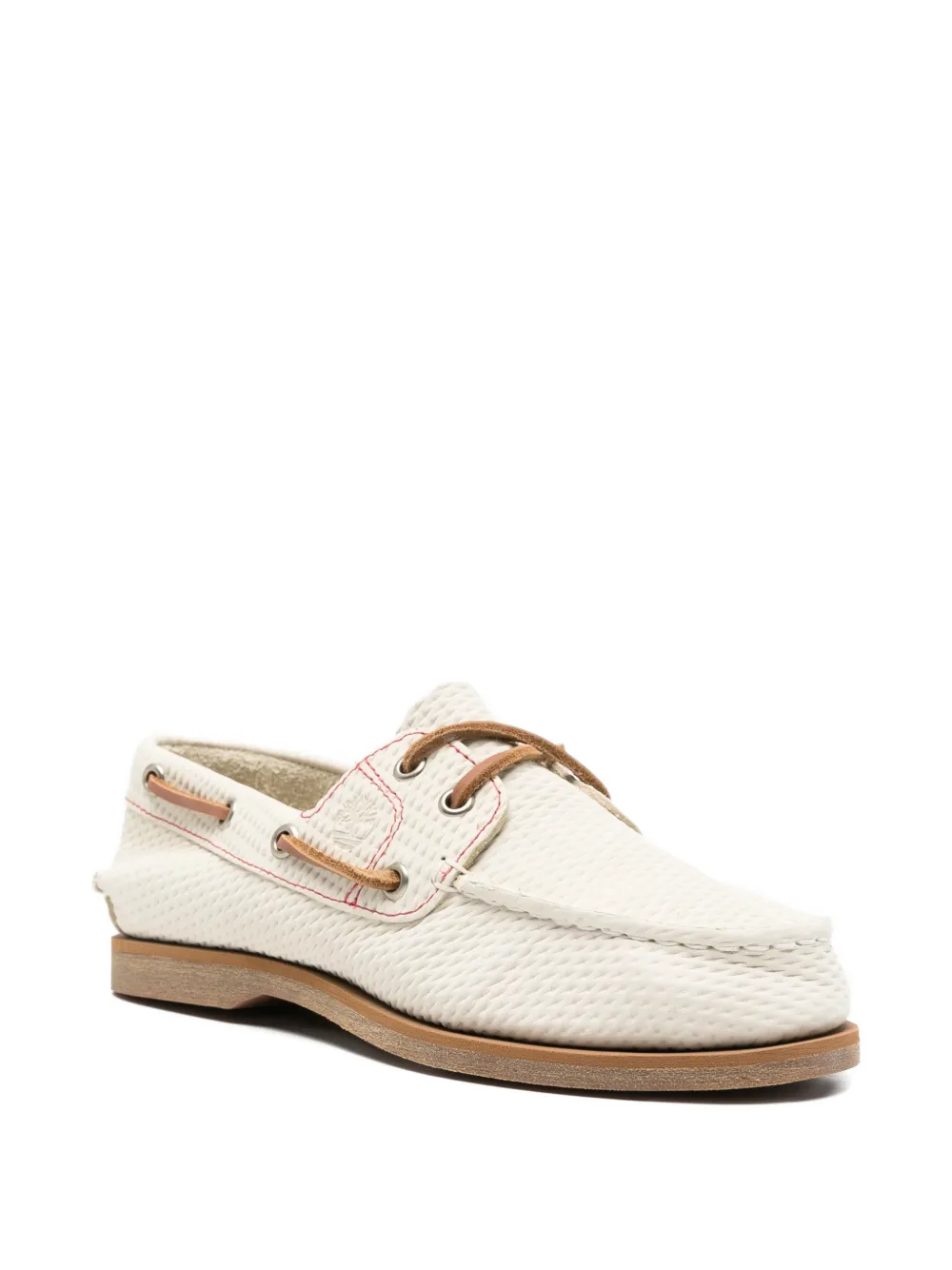 Timberland contrast-stitching loafers Beige