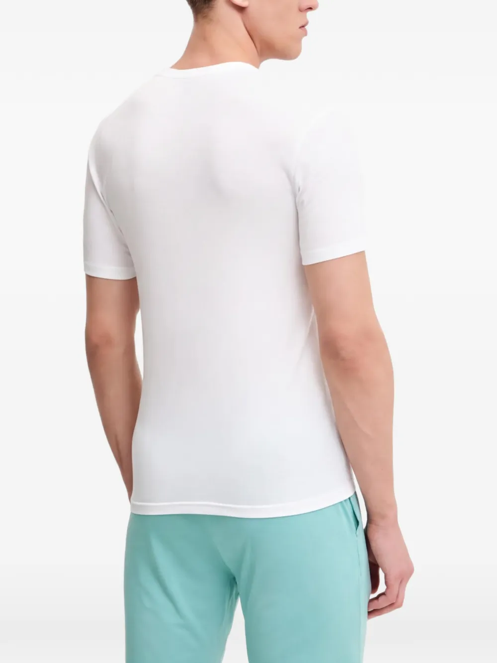 Armani Exchange logo-print T-shirt Wit
