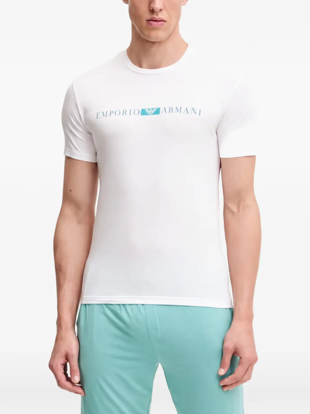 Armani Exchange logo-print T-shirt - Bianco