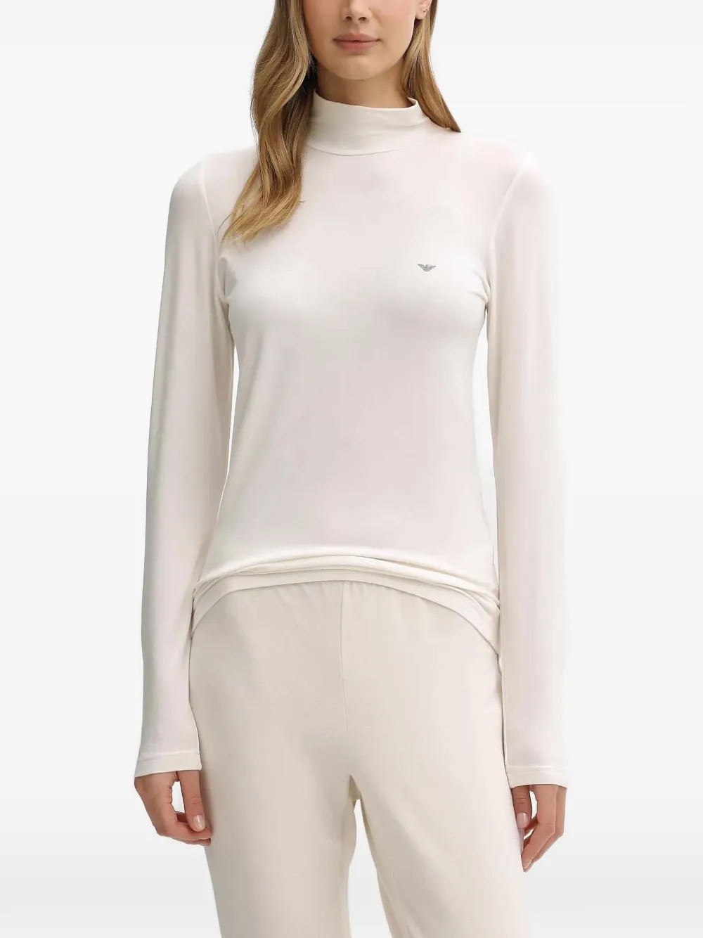 Emporio Armani Langärmeliges Oberteil - Weiß