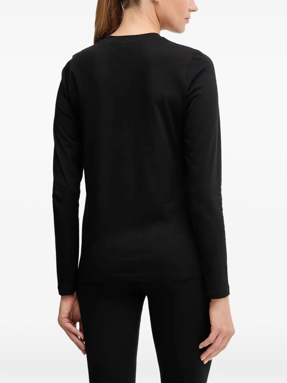 Armani Exchange long-sleeve T-shirt Zwart