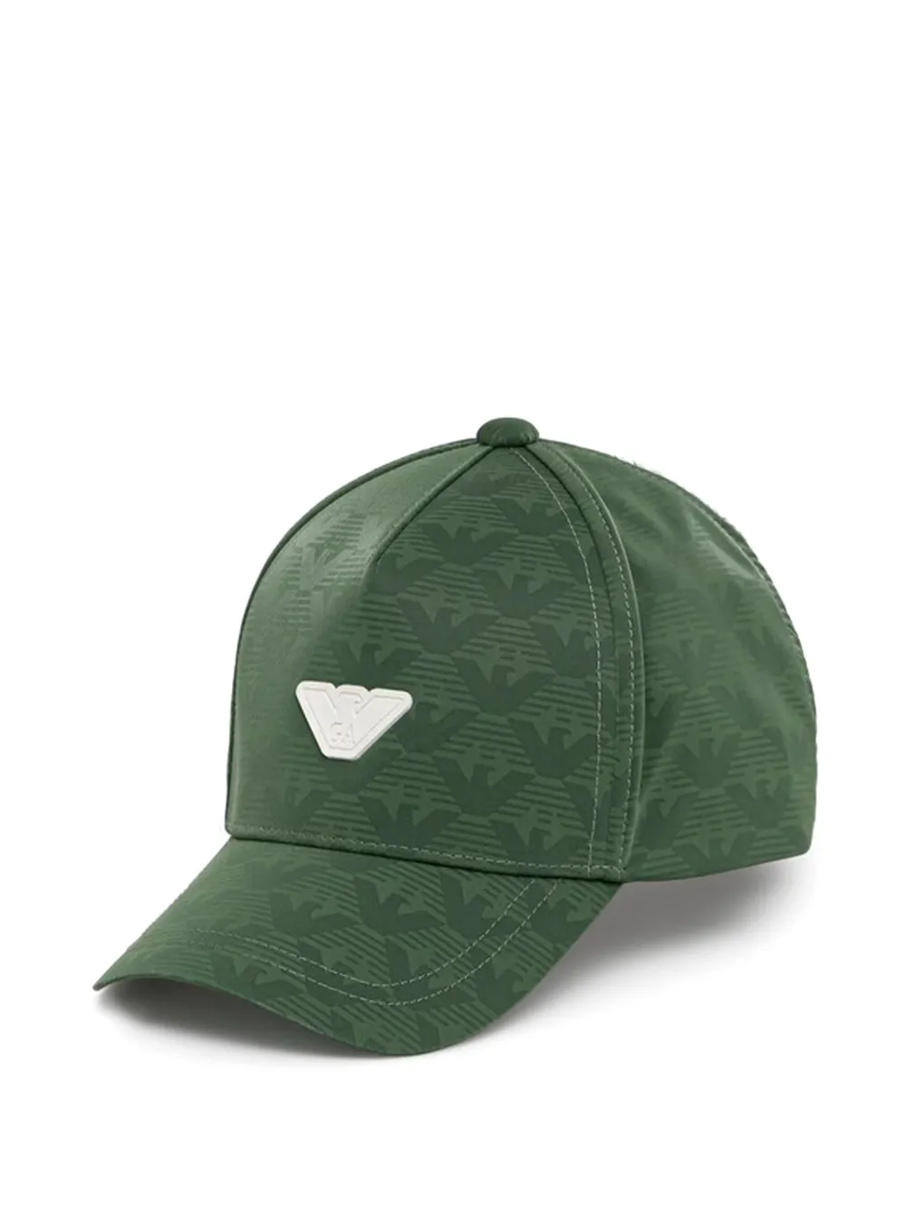 Armani Exchange logo-plaque patterned hat - Green