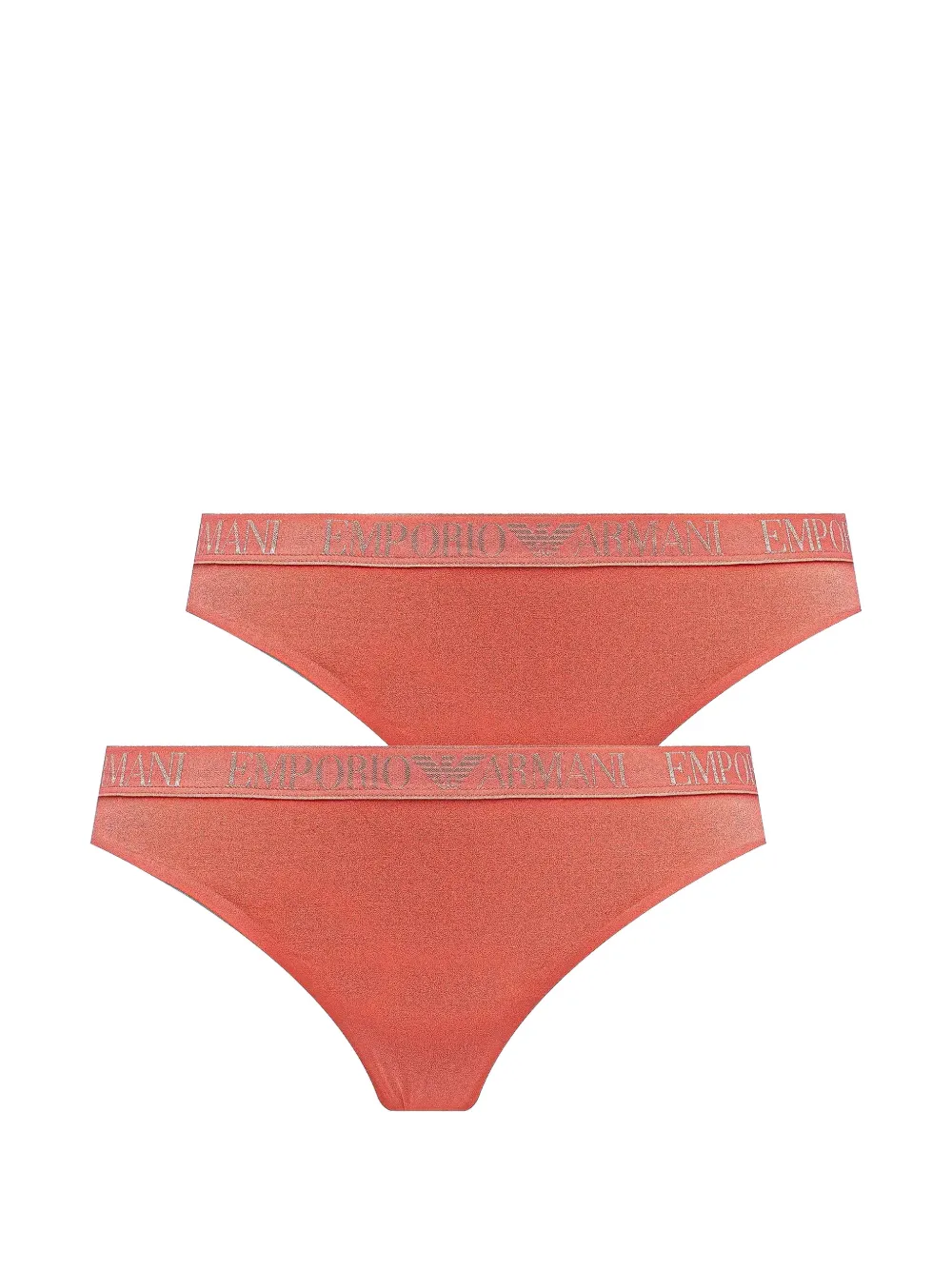 Armani Exchange logo-waistband thongs - Arancione