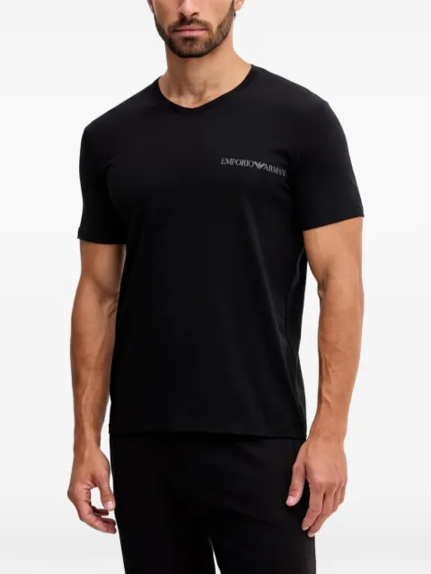 Armani Exchange logo-print V-neck T-shirt