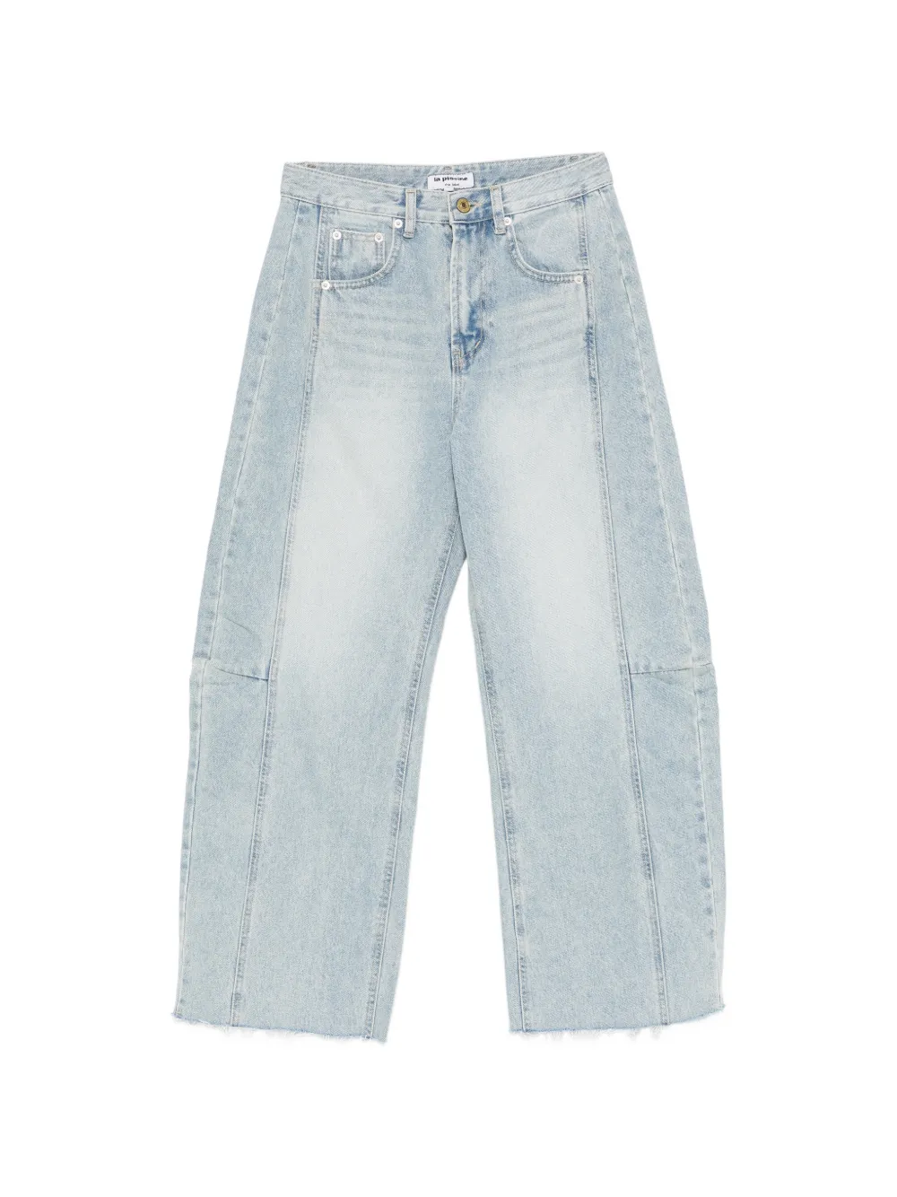 La Piscine banana frayed trousers - Blu