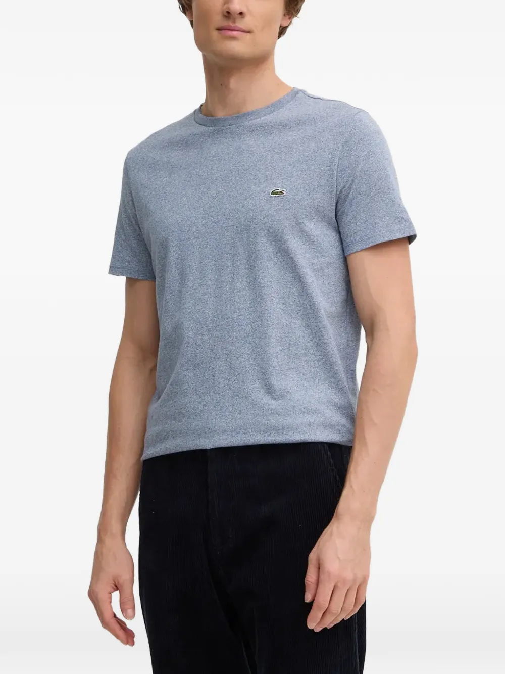 Lacoste logo-patch marl T-shirt