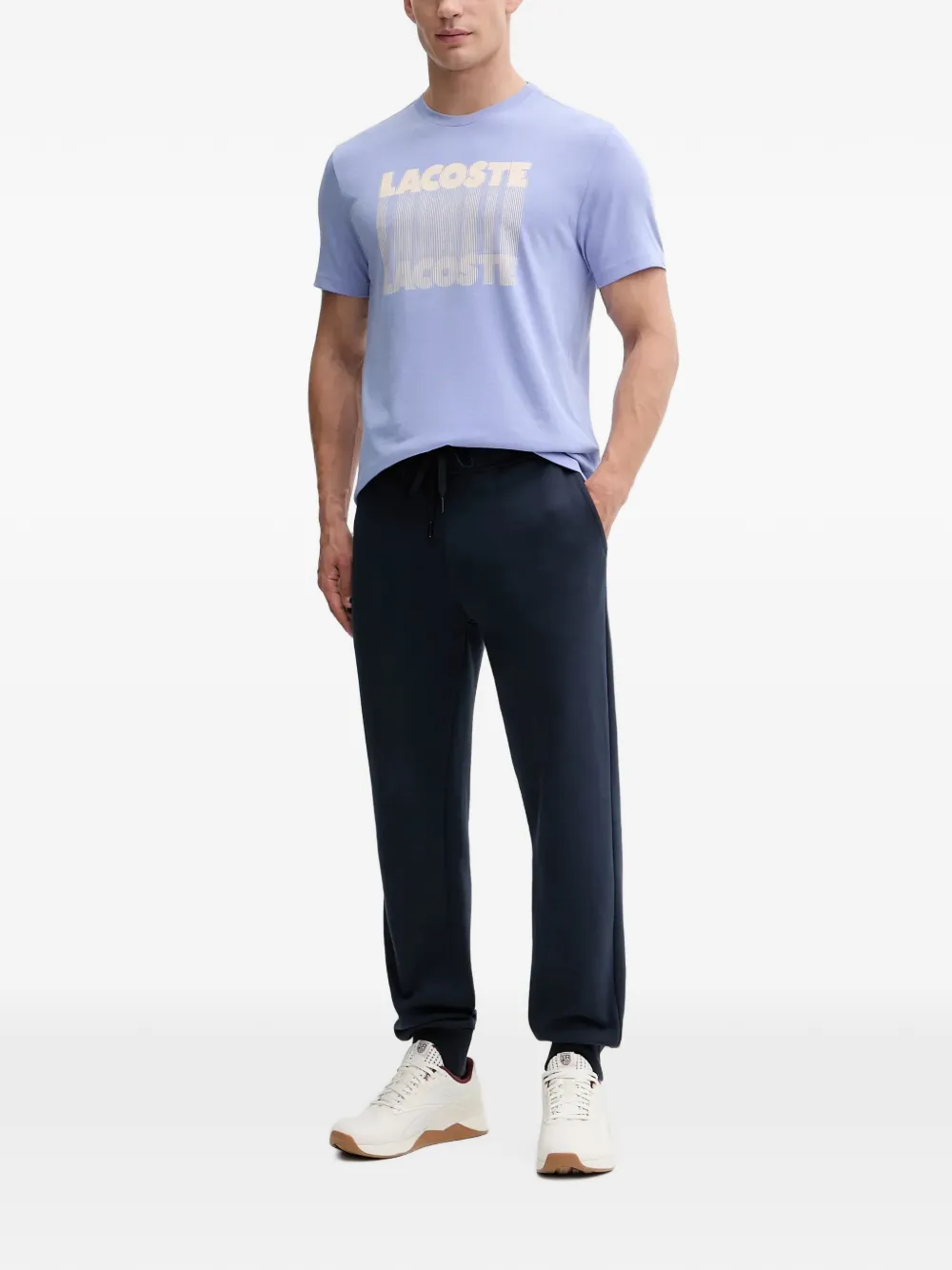 Lacoste T-shirt met logoprint Paars