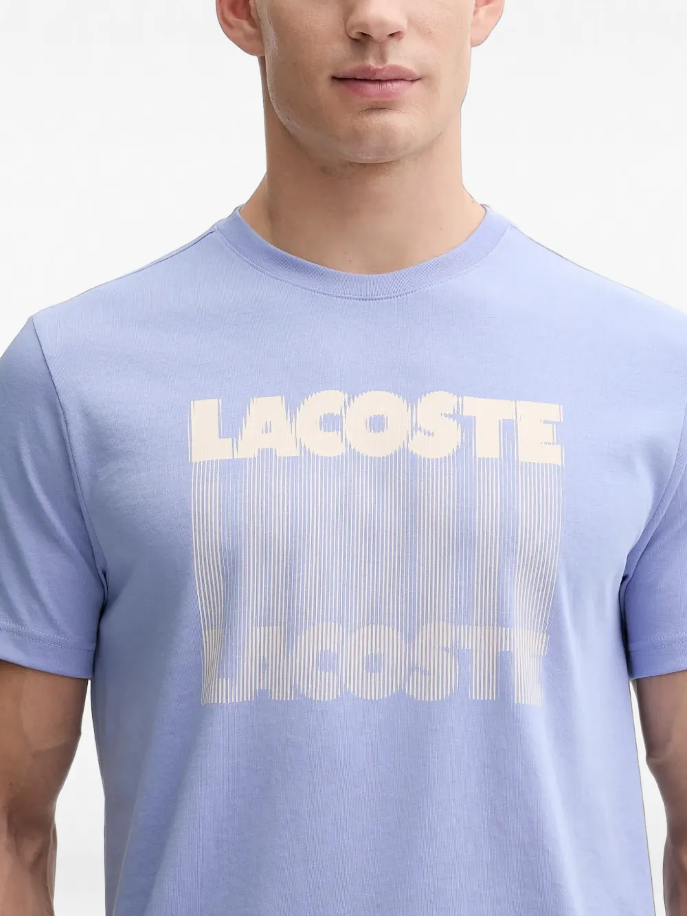 Lacoste T-shirt met logoprint Paars