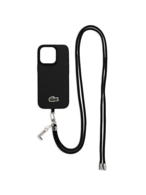 Lacoste iPhone 16 Pro logo charm phone case
