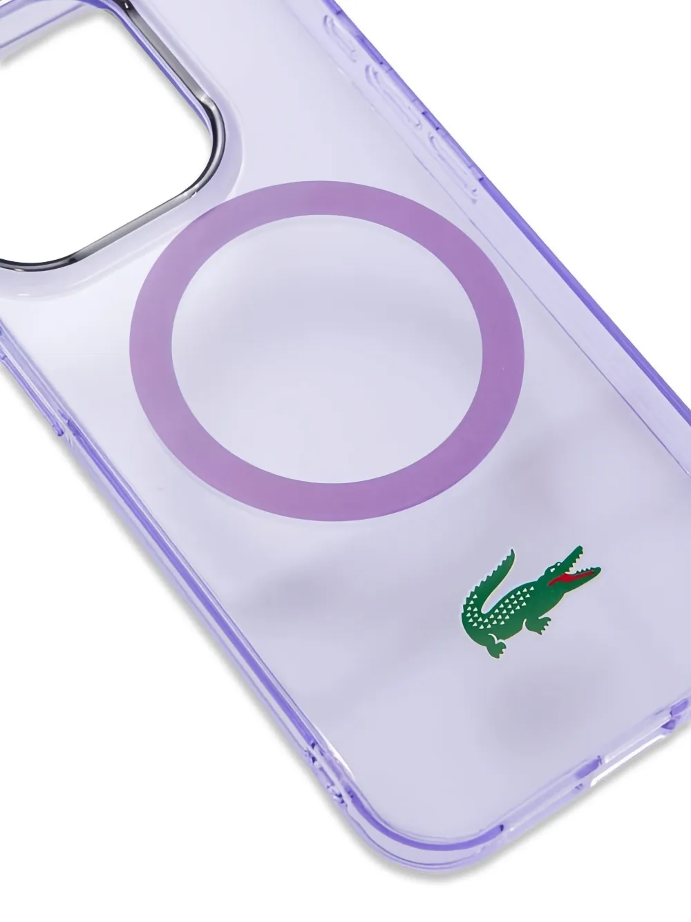 Lacoste iPhone 15 Pro 6.1 hoesje met logo-plakkaat Paars
