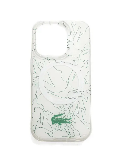 Lacoste crocodile-pattern iPhone 15 Pro Max case