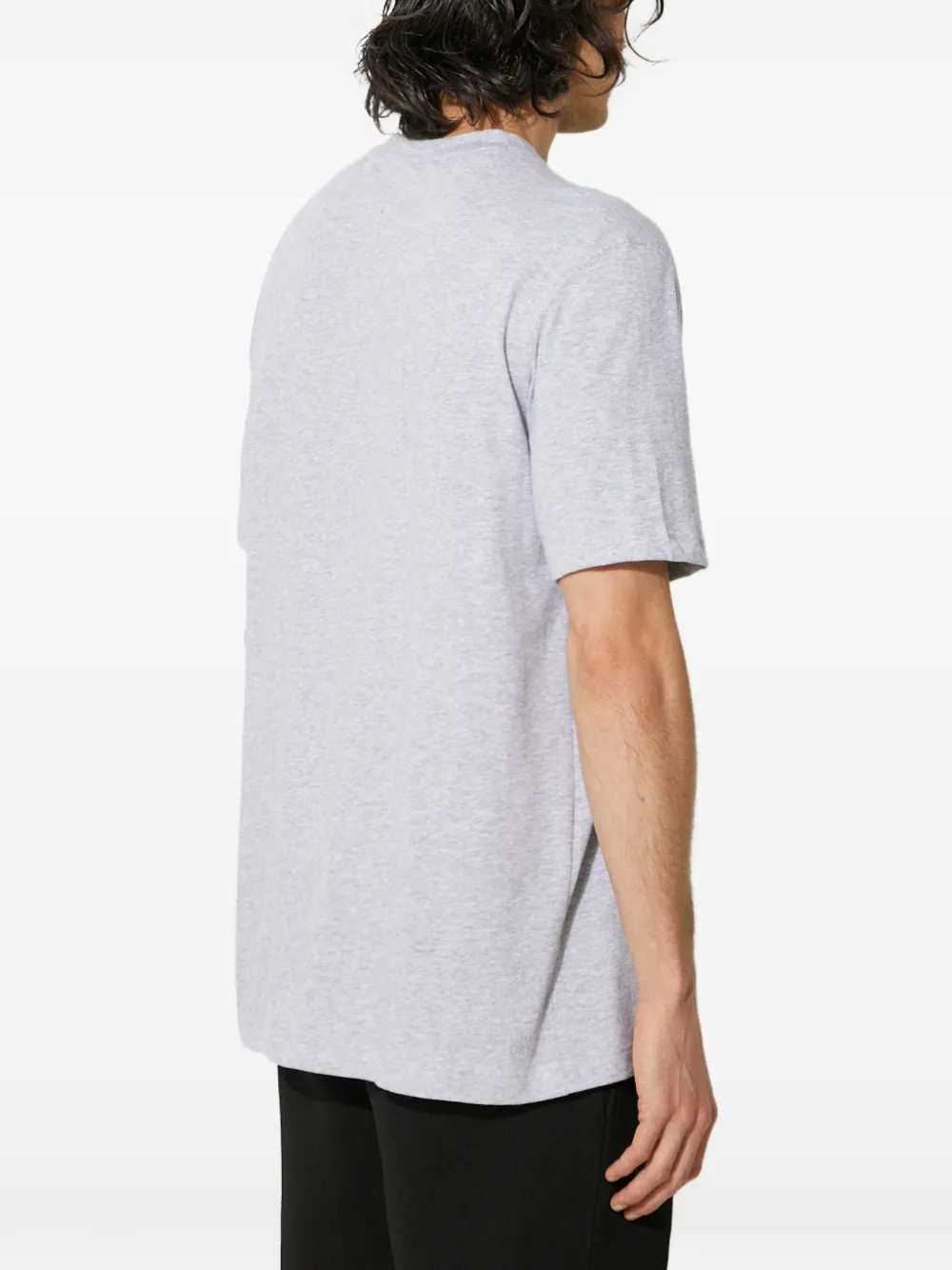 Lacoste logo-embroidery T-shirt Grijs
