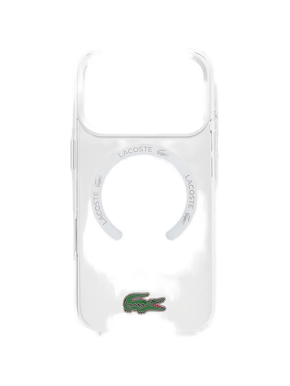 Lacoste logo-plaque iPhone 17 Pro case - Bianco