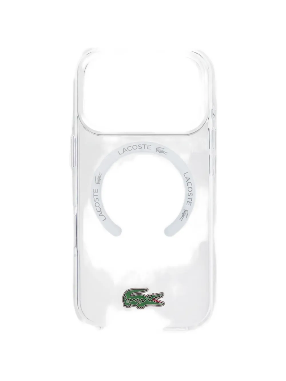 Lacoste logo-plaque iPhone 17 Pro case - Bianco