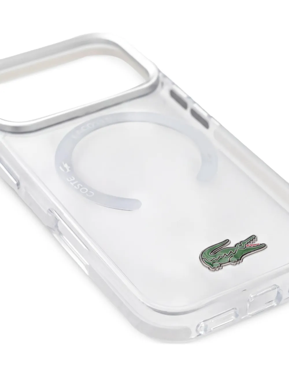 Lacoste iPhone 17 Pro hoesje met logo-plakkaat Wit