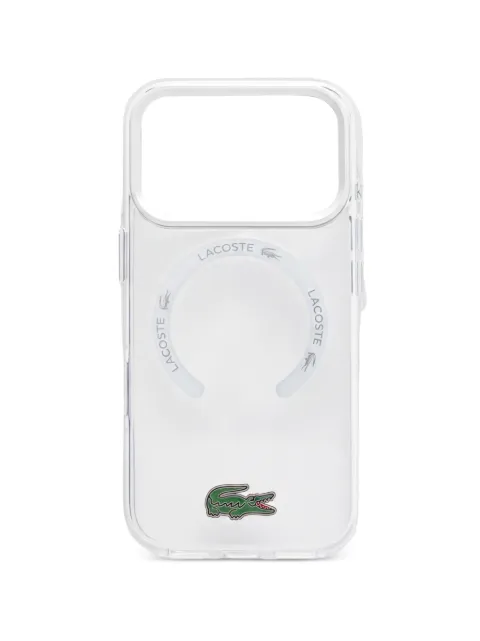 Lacoste funda para iPhone 17 Pro con placa del logo