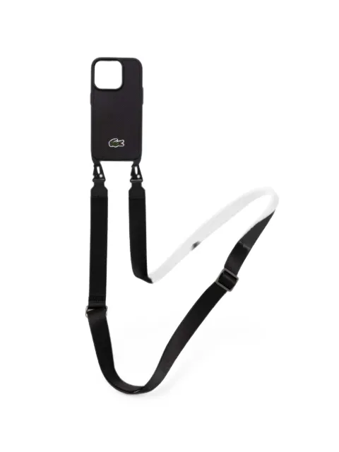 Lacoste logo-patch crossbody phone case