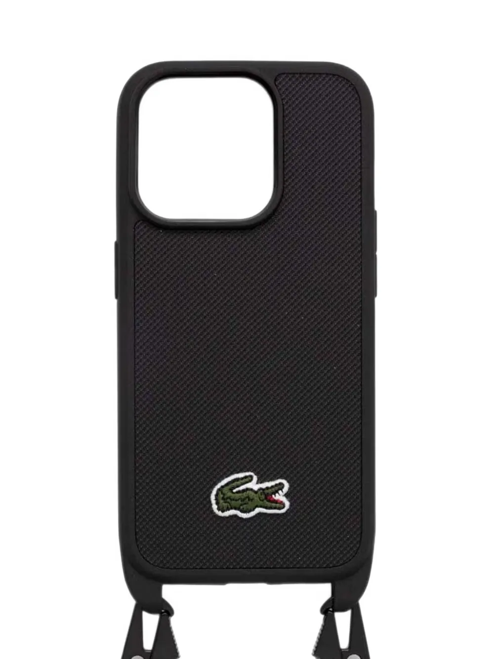 Lacoste Crossbody telefoonhoesje met logo-patch Zwart