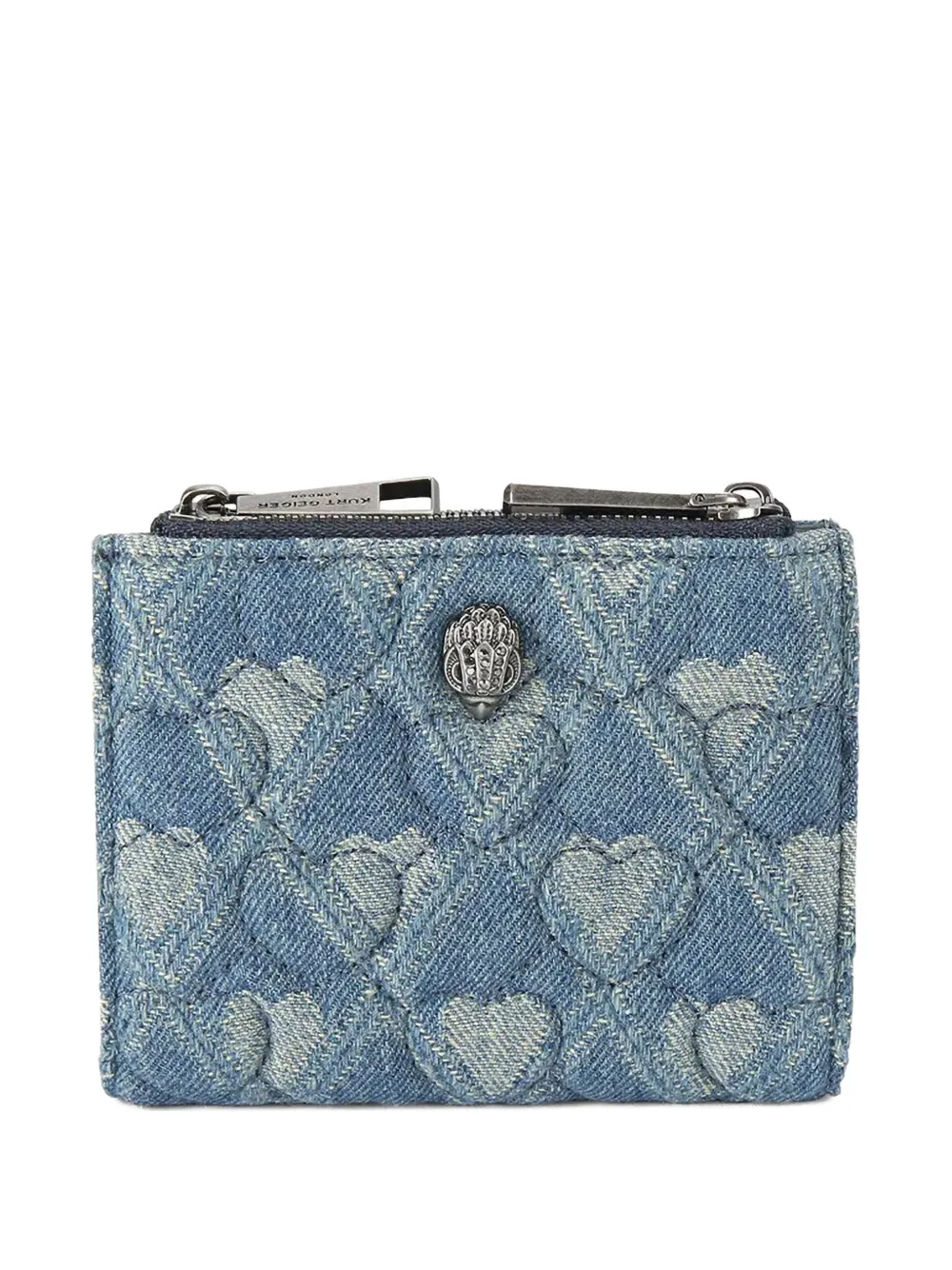 Kurt Geiger London Eagle-plaque quilted wallet - Blu