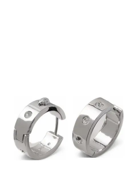Kurt Geiger London Eagle Head crystal-embellished hoop earrings