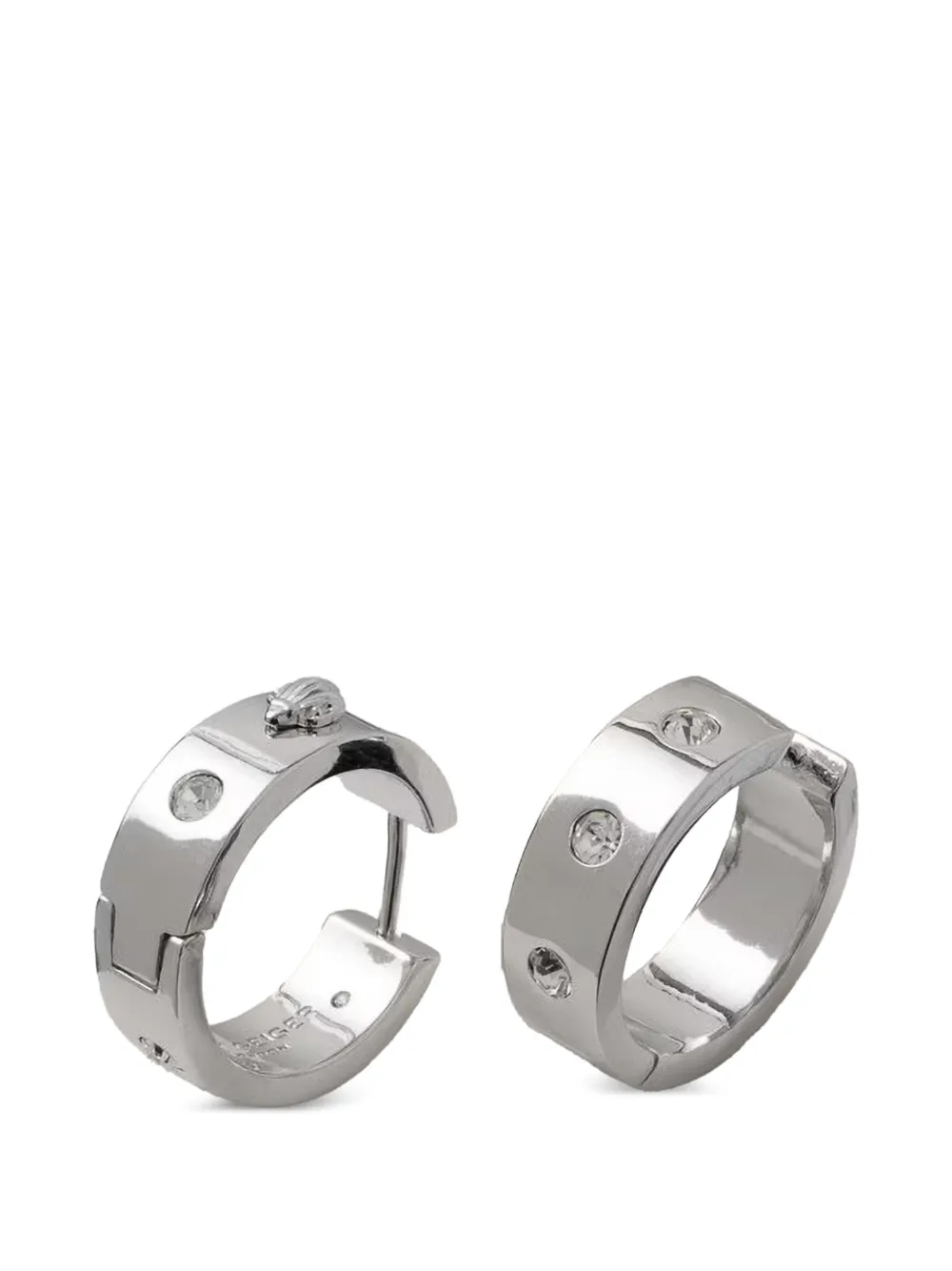 Kurt Geiger London Eagle Head crystal-embellished hoop earrings