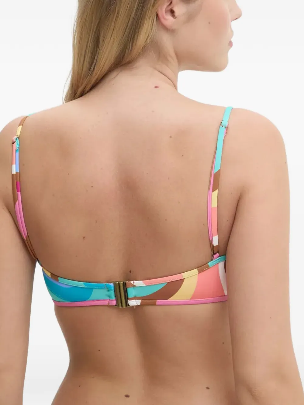 Kurt Geiger London abstract-print bikini top Bruin