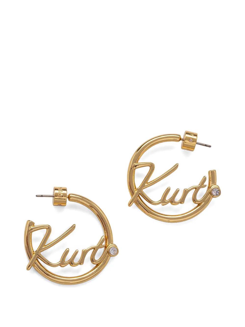 Kurt Geiger London crystal-embellished hoop earrings - Oro