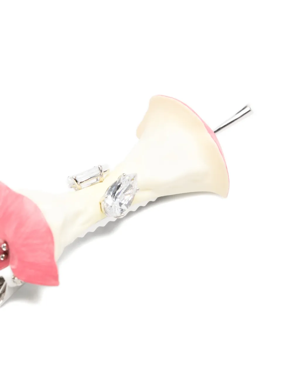  Yvmin Jewelled Apple Hair Clip - Neutrals 