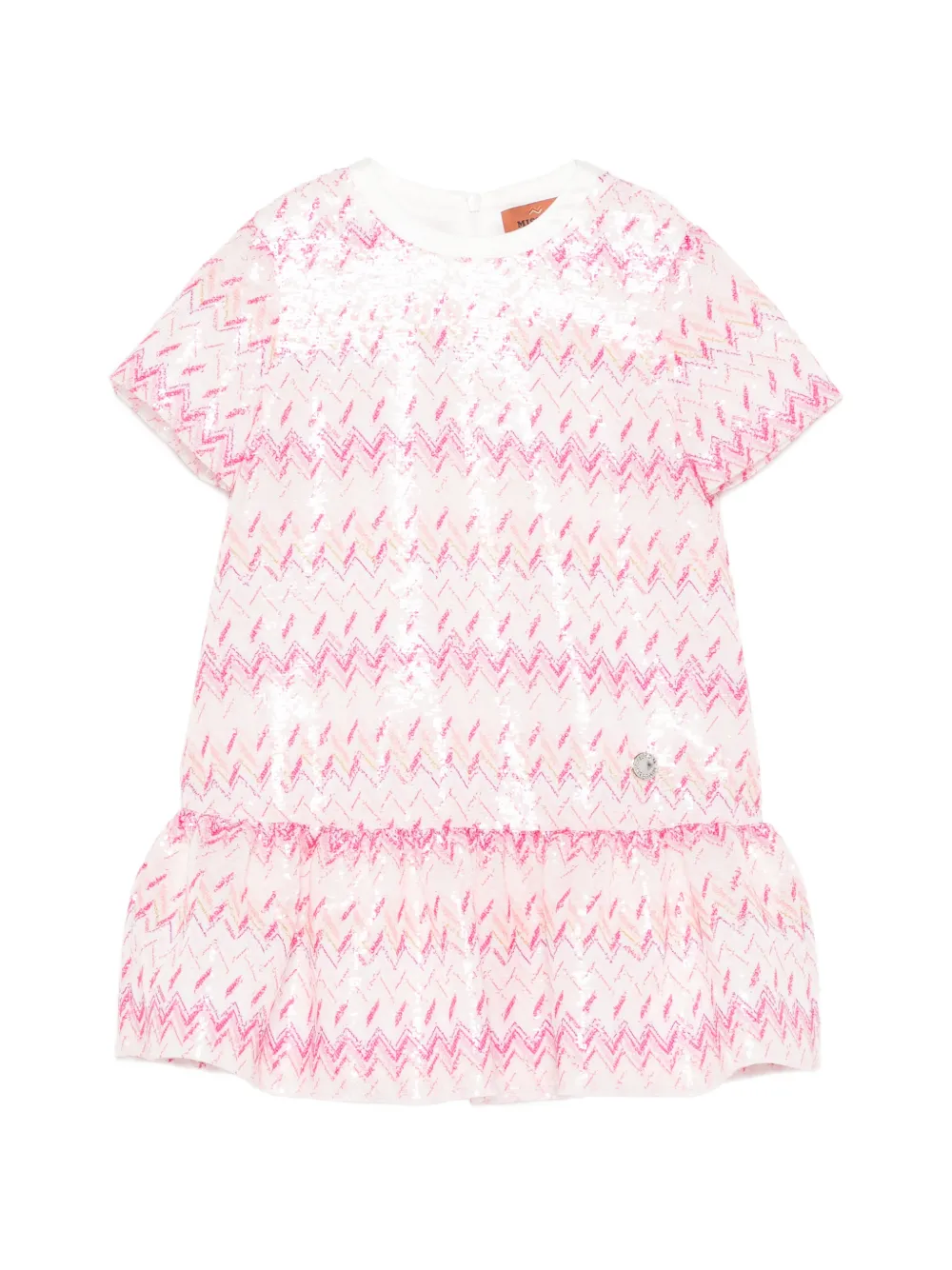 Missoni Kids zig-zag dress - White
