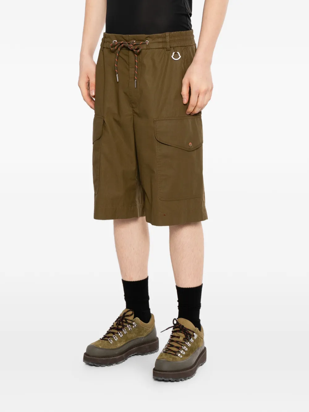  Moncler Drawstring Cargo Shorts - Green 