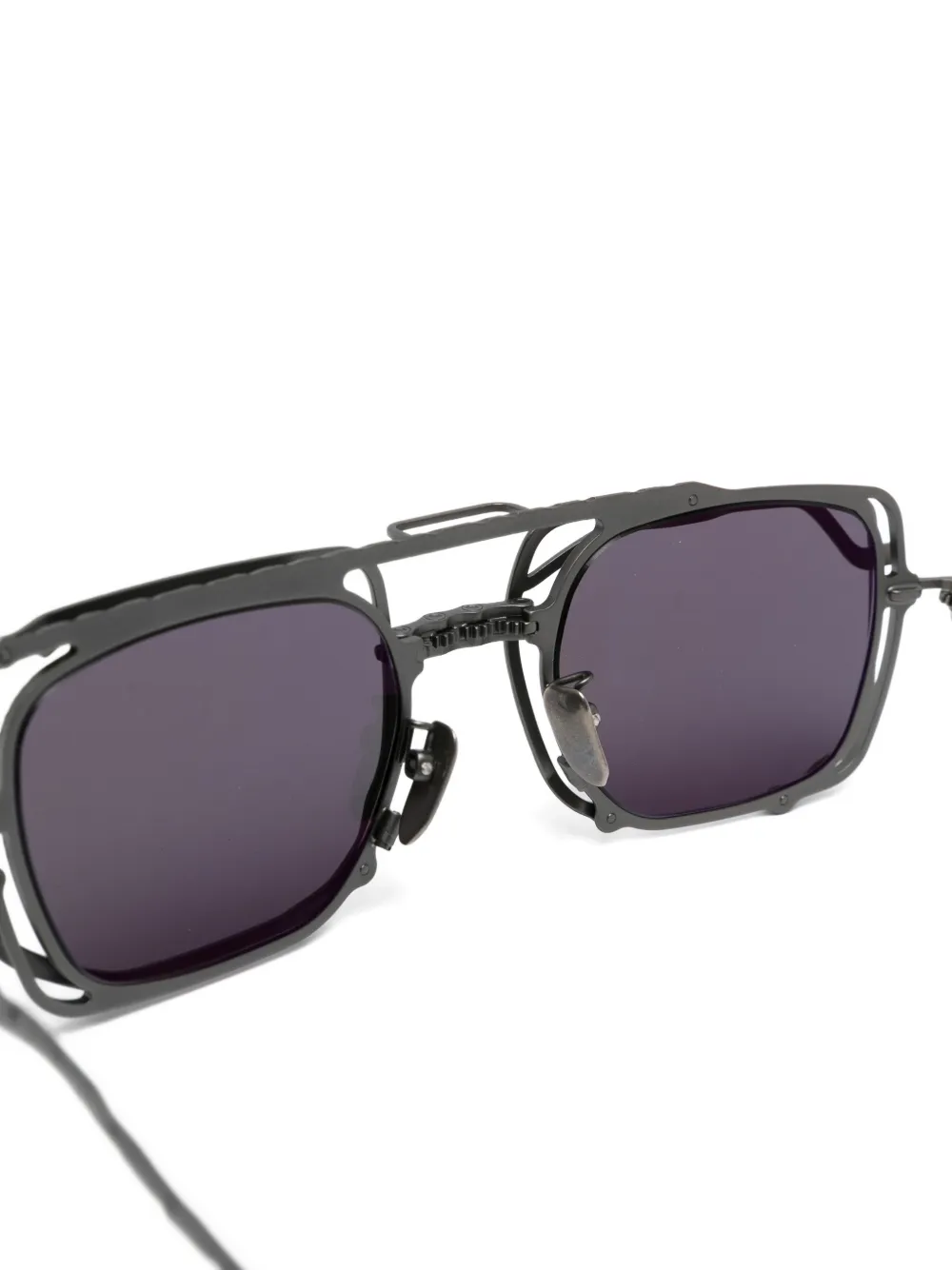  Kuboraum Sculpted Square-frame Sunglasses - Grey 