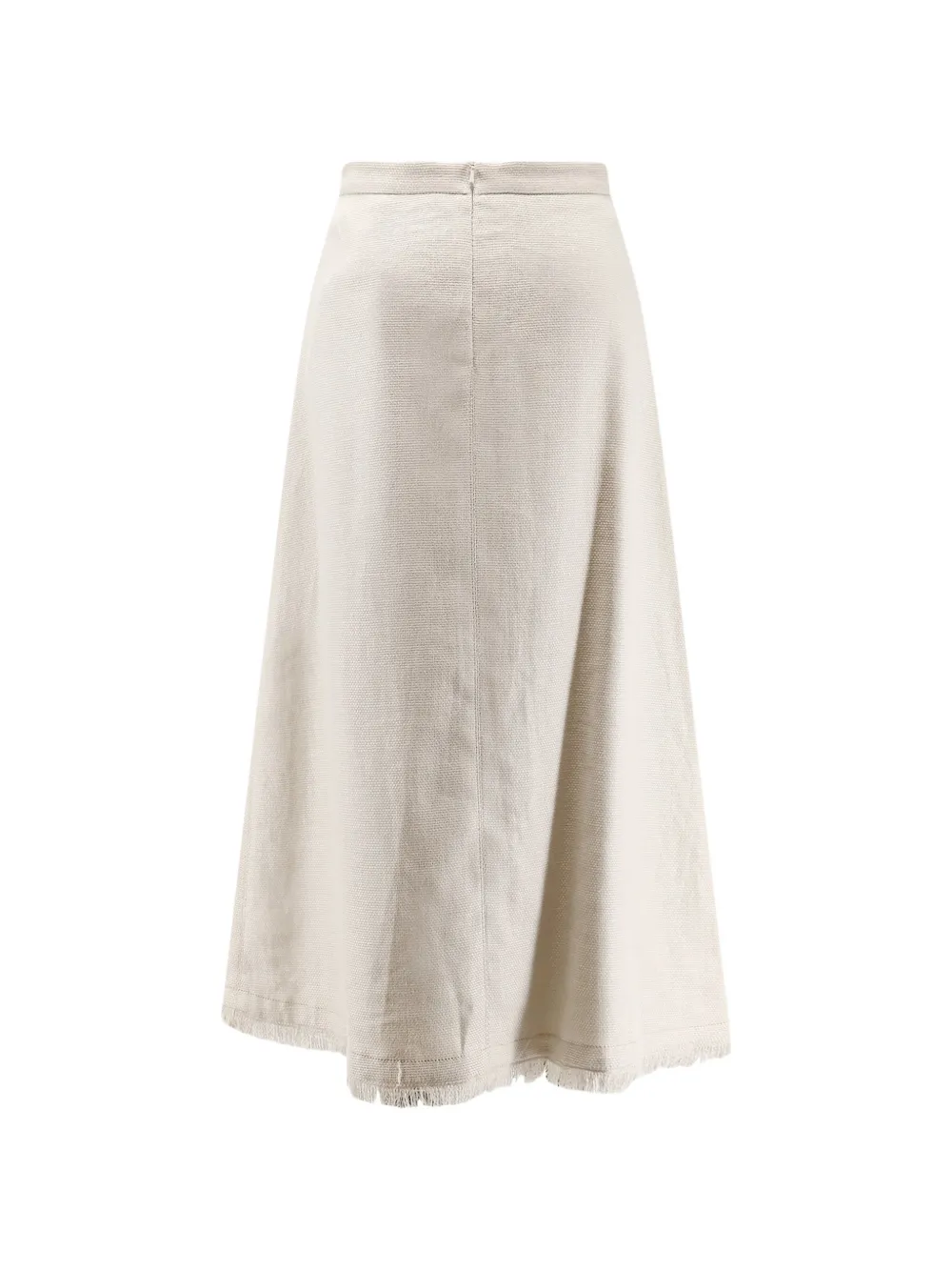 'S Max Mara Midi-rok met A-lijn en franje Beige