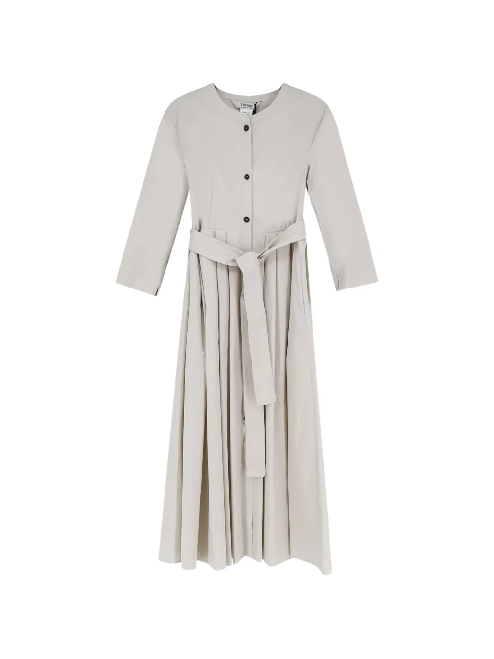 'S Max Mara button flared cotton dress - Grigio