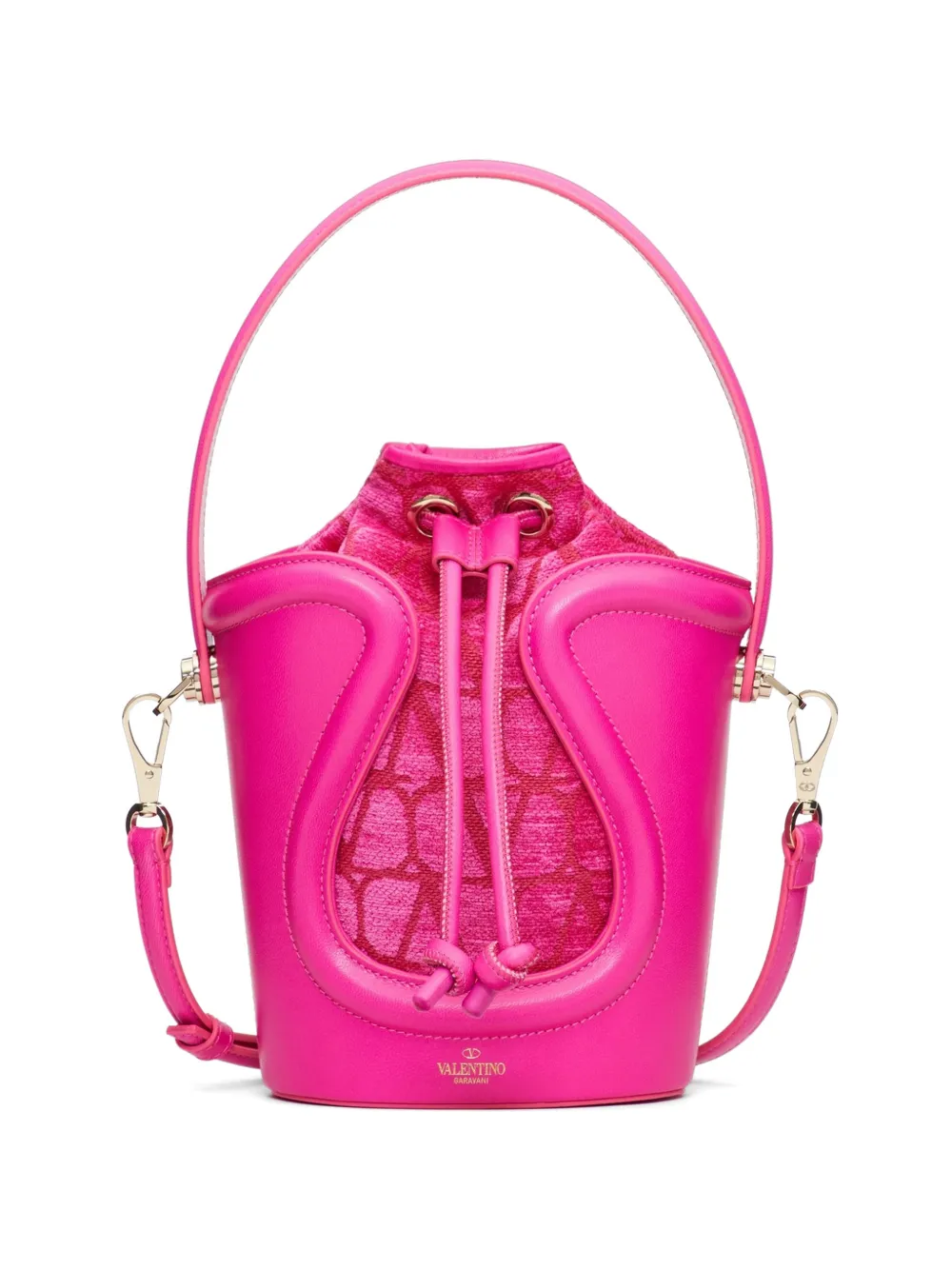 Valentino Garavani Borsa a secchiello Le Cinquieme Toile Iconographe - Rosa